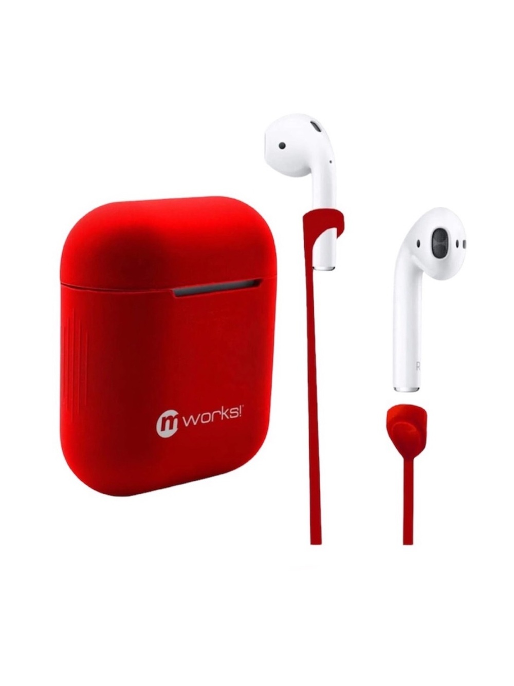 mworks! mCase Airpod Pro Case Skin + Straps in Red
